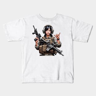 Tactical Girl Kids T-Shirt